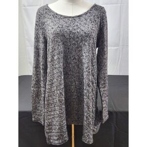Soft Surroundings Women's Oversided Gray Asymmetrical Tunic Blouse Size Medium